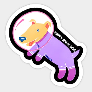 Happy Space Dog Sticker